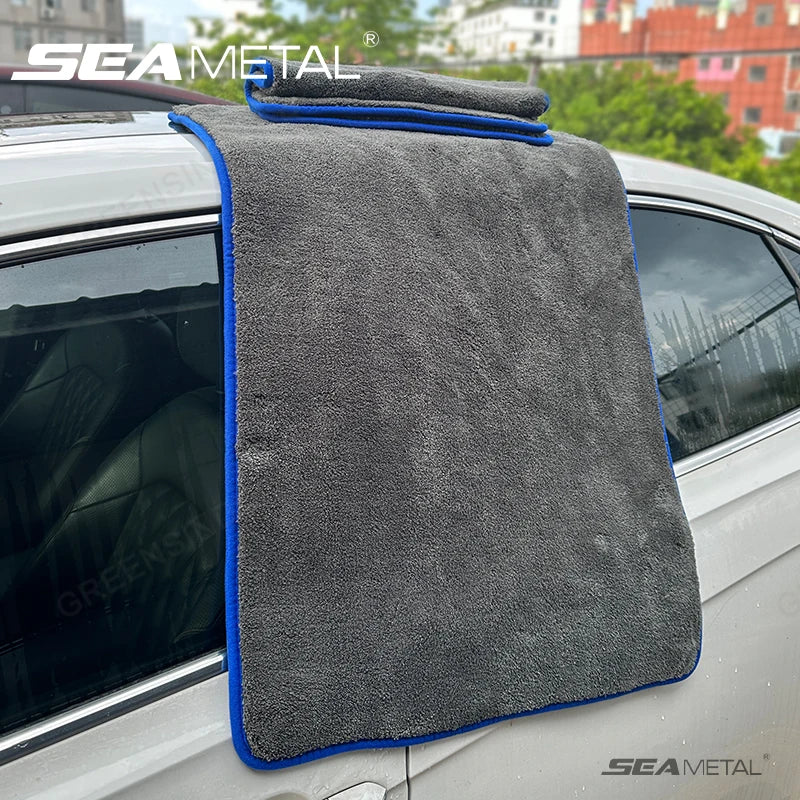 Deluxe Ultra-Plush Coral Microfiber Towels: 1200GSM Super-Absorbent for Streak-Free Car Shine (Multiple Sizes)