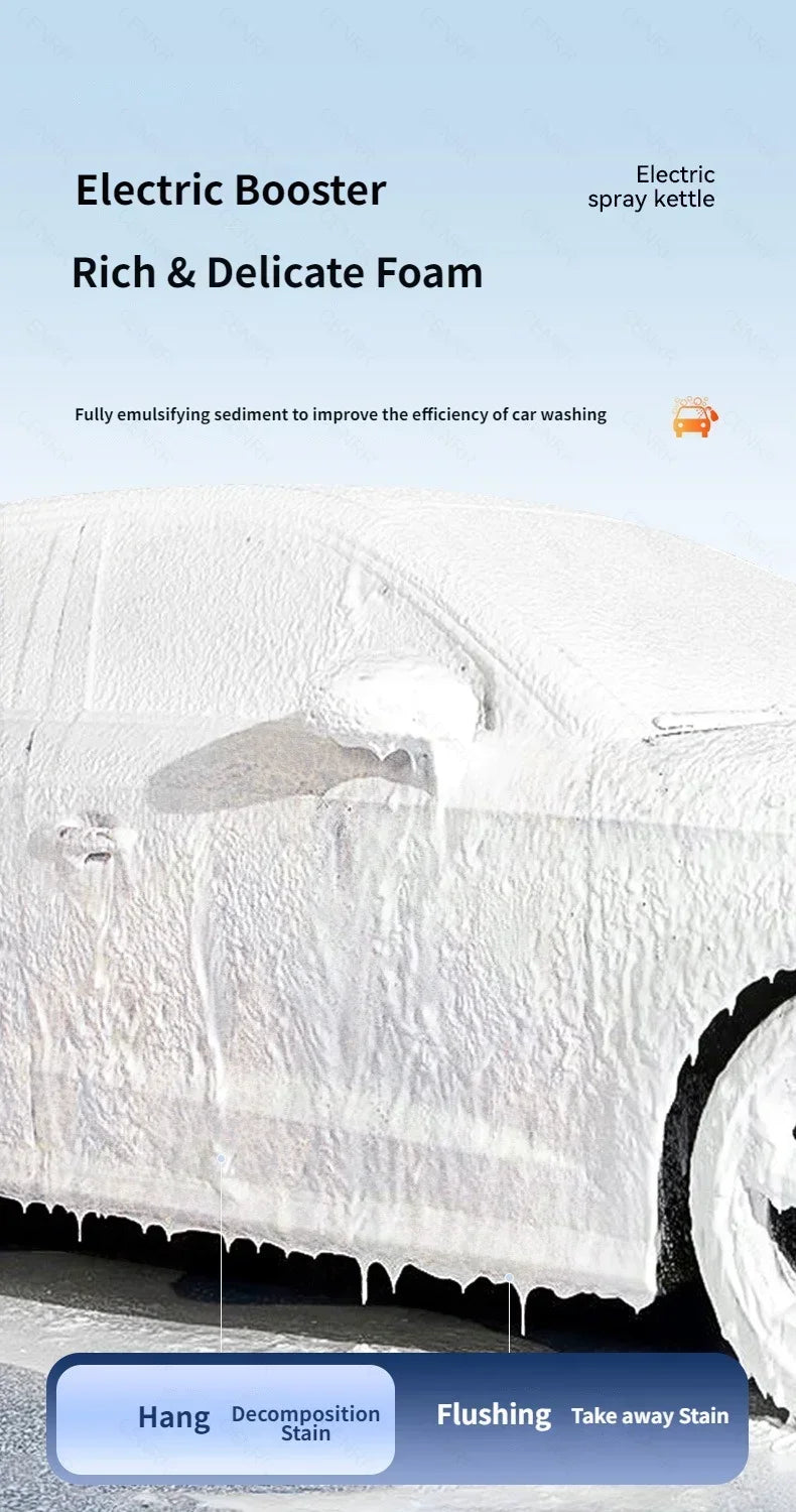 Electric High-Pressure Foam Sprayer for Effortless Auto Detailing