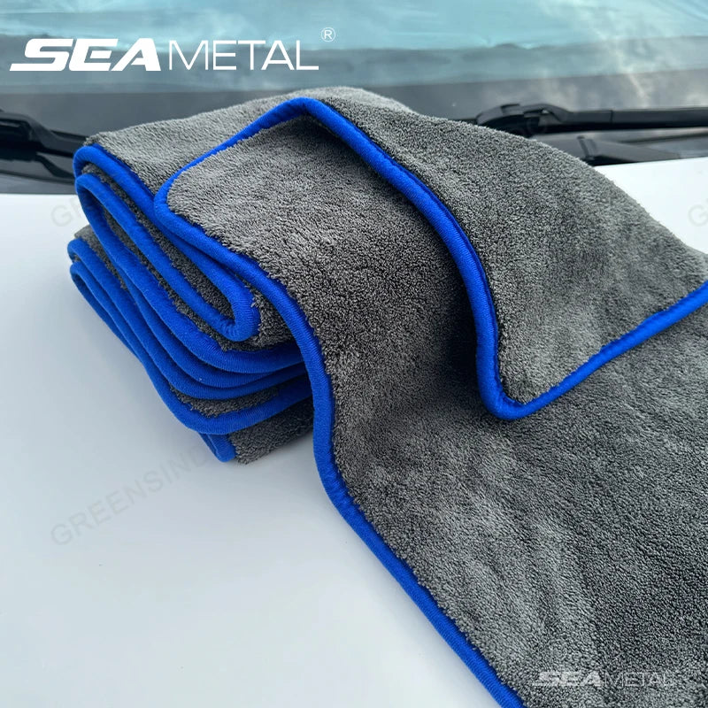 Deluxe Ultra-Plush Coral Microfiber Towels: 1200GSM Super-Absorbent for Streak-Free Car Shine (Multiple Sizes)