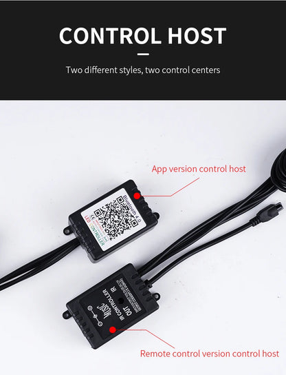 Neon RGB LED Footwell Strip Lights with App &amp; Music Sync Magic