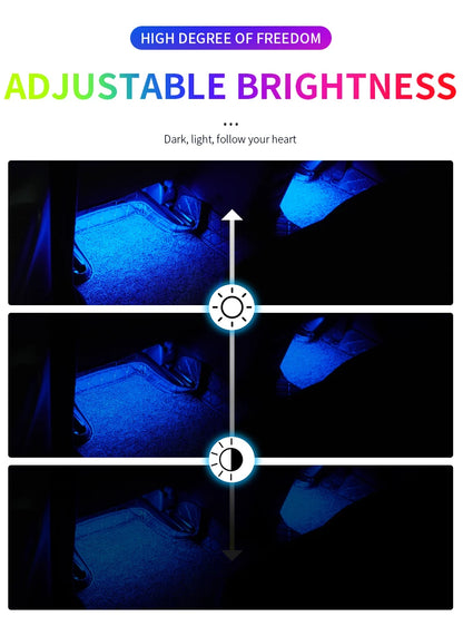 Neon RGB LED Footwell Strip Lights with App &amp; Music Sync Magic