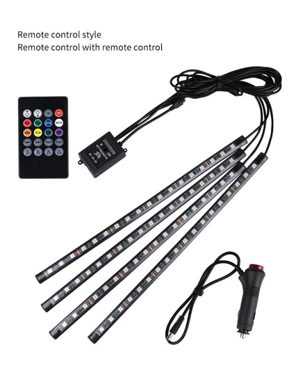 Neon RGB LED Footwell Strip Lights with App &amp; Music Sync Magic