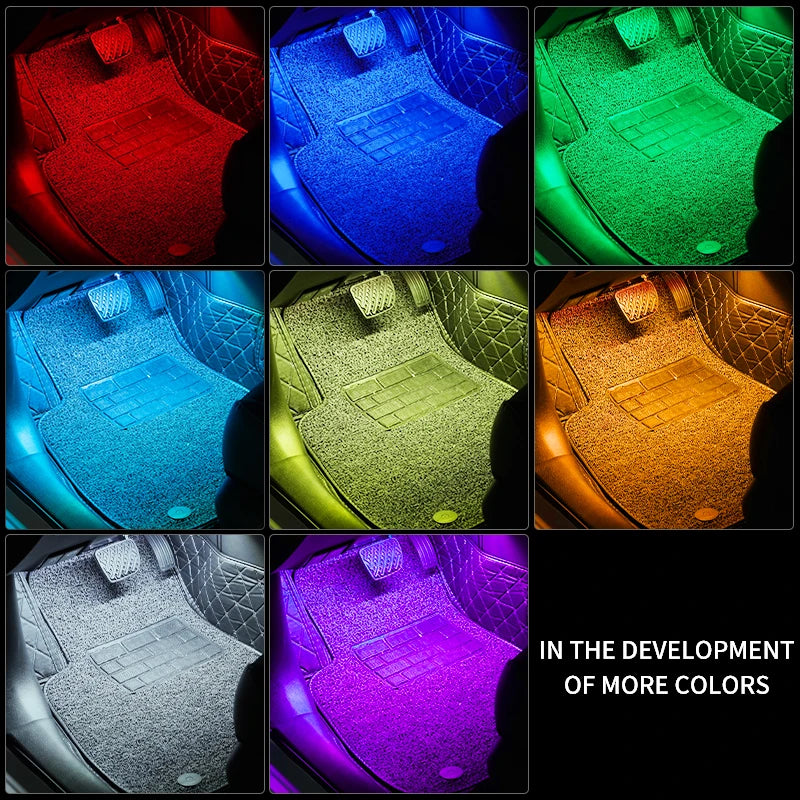 Neon RGB LED Footwell Strip Lights with App &amp; Music Sync Magic