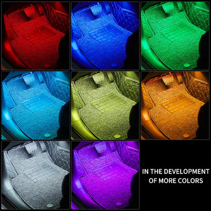 Neon RGB LED Footwell Strip Lights with App &amp; Music Sync Magic
