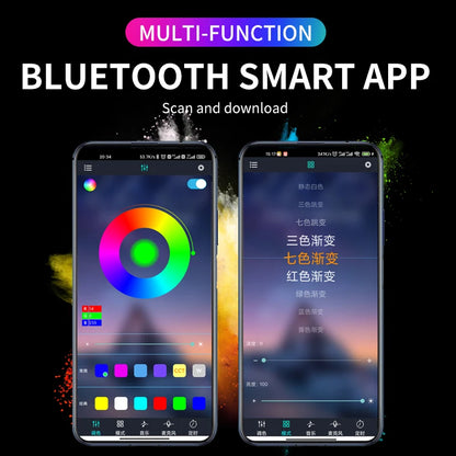 Neon RGB LED Footwell Strip Lights with App &amp; Music Sync Magic