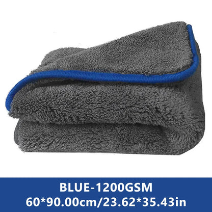 Deluxe Ultra-Plush Coral Microfiber Towels: 1200GSM Super-Absorbent for Streak-Free Car Shine (Multiple Sizes)