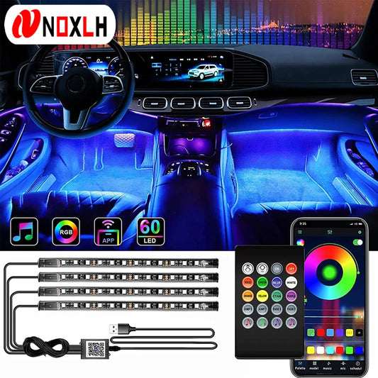 Neon RGB LED Footwell Strip Lights with App &amp; Music Sync Magic