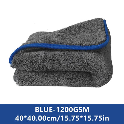 Deluxe Ultra-Plush Coral Microfiber Towels: 1200GSM Super-Absorbent for Streak-Free Car Shine (Multiple Sizes)