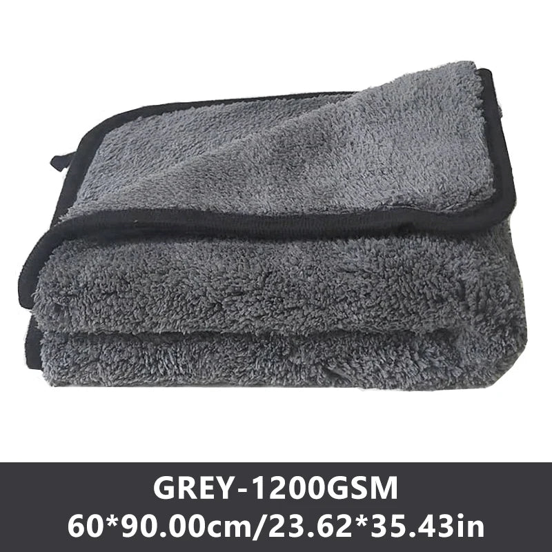 Deluxe Ultra-Plush Coral Microfiber Towels: 1200GSM Super-Absorbent for Streak-Free Car Shine (Multiple Sizes)
