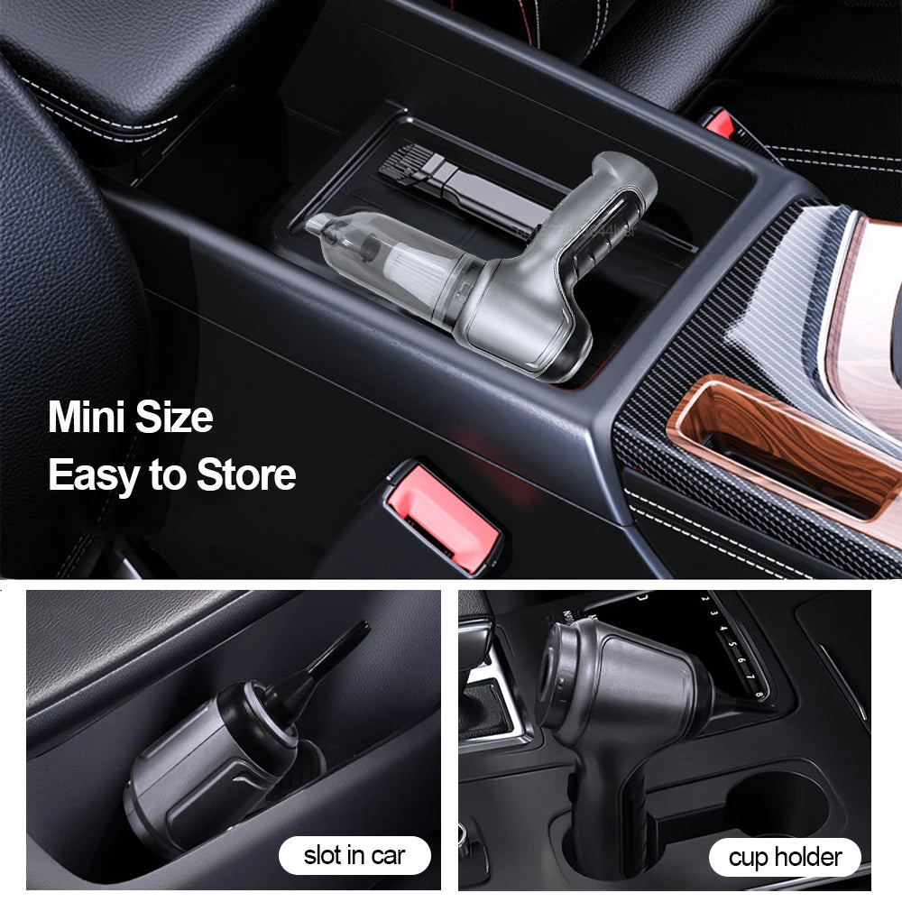 TurboVac 9500PA: Powerful Handheld Wireless Car Vacuum for Spotless Interiors