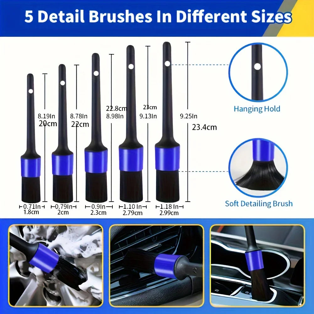 All-in-One 27-Piece RV & Car Wash Arsenal: Ultimate Cleaning Brushes, Tools & Coral Fleece Essentials
