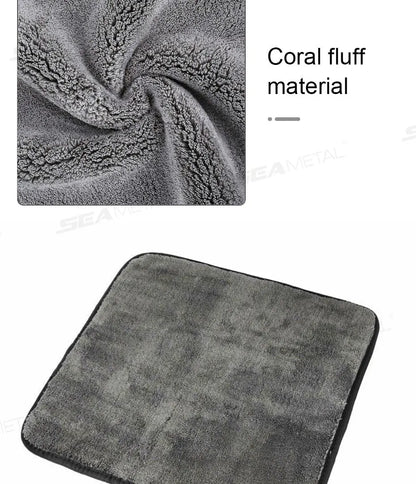 Deluxe Ultra-Plush Coral Microfiber Towels: 1200GSM Super-Absorbent for Streak-Free Car Shine (Multiple Sizes)