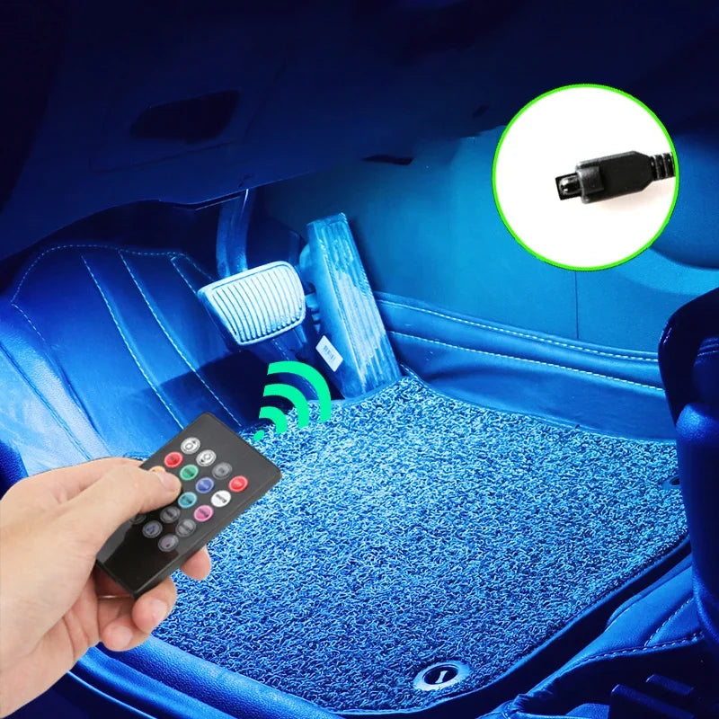 Neon RGB LED Footwell Strip Lights with App &amp; Music Sync Magic
