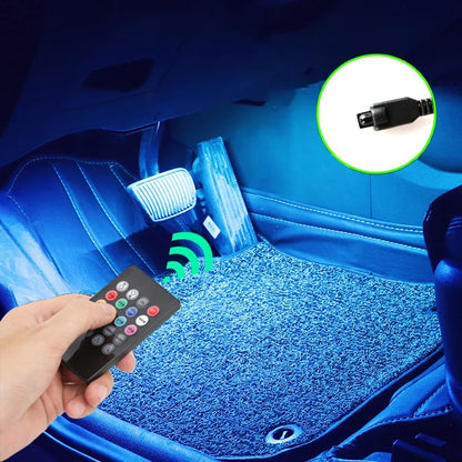 Neon RGB LED Footwell Strip Lights with App &amp; Music Sync Magic