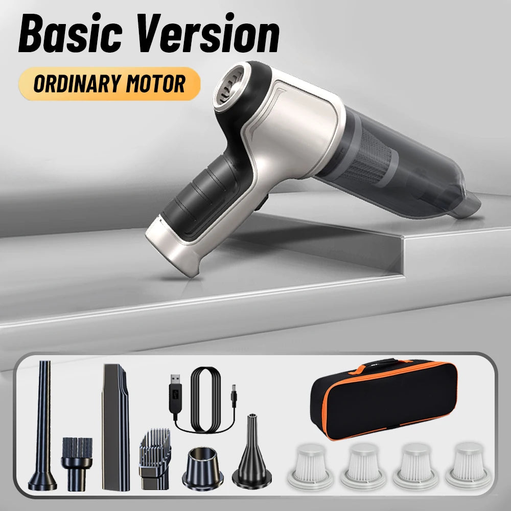TurboVac 9500PA: Powerful Handheld Wireless Car Vacuum for Spotless Interiors