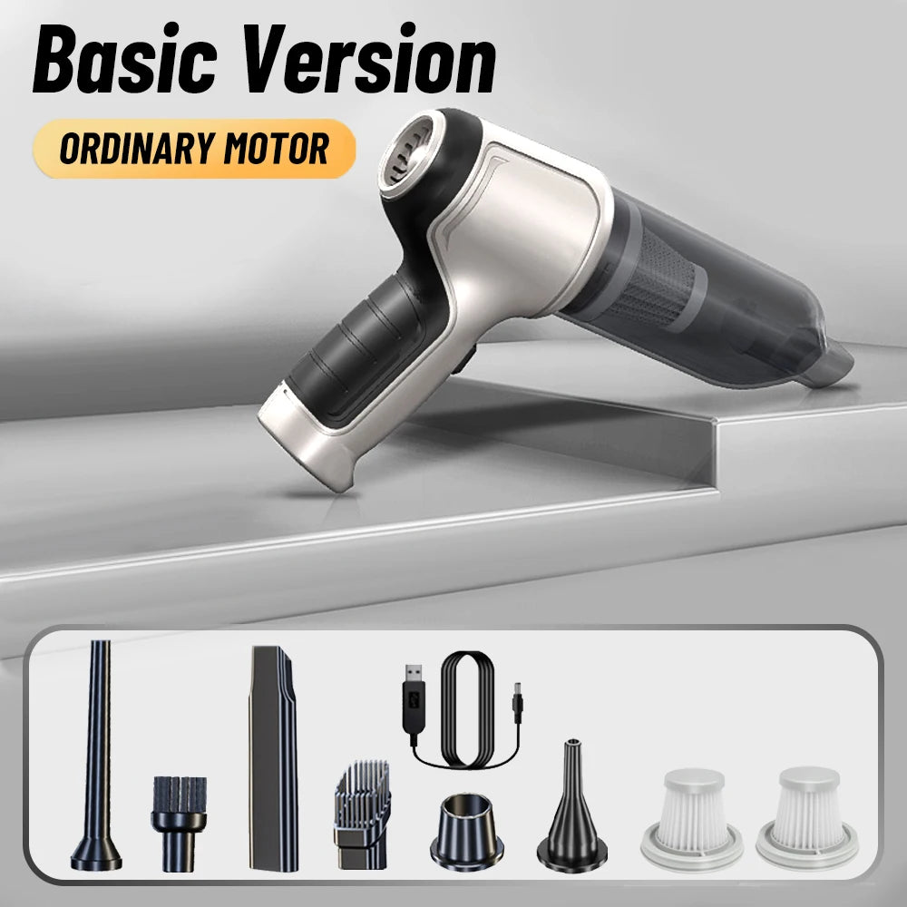 TurboVac 9500PA: Powerful Handheld Wireless Car Vacuum for Spotless Interiors
