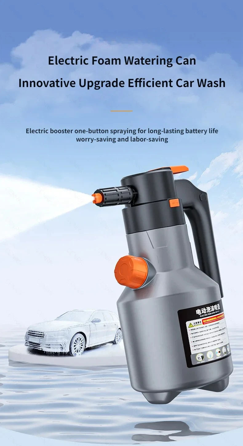 Electric High-Pressure Foam Sprayer for Effortless Auto Detailing