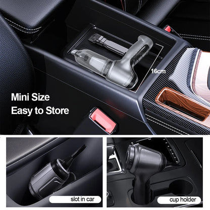 TurboVac 9500PA: Powerful Handheld Wireless Car Vacuum for Spotless Interiors