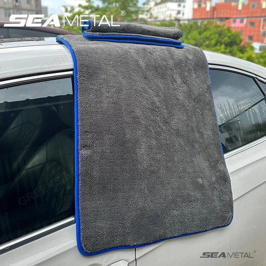 Deluxe Ultra-Plush Coral Microfiber Towels: 1200GSM Super-Absorbent for Streak-Free Car Shine (Multiple Sizes)
