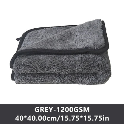 Deluxe Ultra-Plush Coral Microfiber Towels: 1200GSM Super-Absorbent for Streak-Free Car Shine (Multiple Sizes)