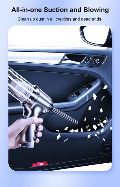 TurboVac 9500PA: Powerful Handheld Wireless Car Vacuum for Spotless Interiors