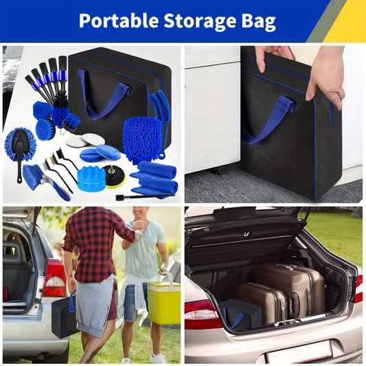 All-in-One 27-Piece RV & Car Wash Arsenal: Ultimate Cleaning Brushes, Tools & Coral Fleece Essentials