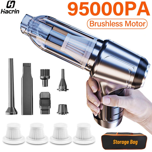 TurboVac 9500PA: Powerful Handheld Wireless Car Vacuum for Spotless Interiors