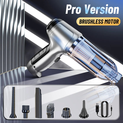 TurboVac 9500PA: Powerful Handheld Wireless Car Vacuum for Spotless Interiors