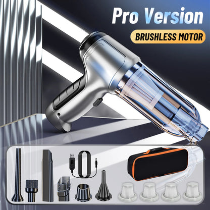 TurboVac 9500PA: Powerful Handheld Wireless Car Vacuum for Spotless Interiors