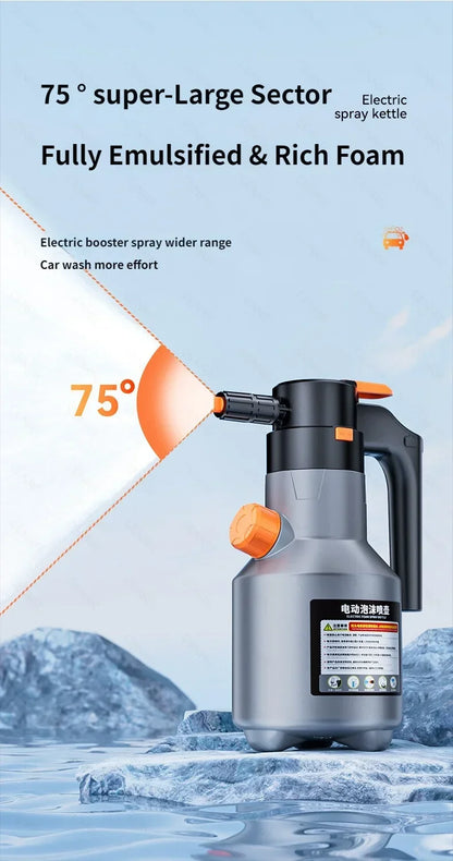 Electric High-Pressure Foam Sprayer for Effortless Auto Detailing